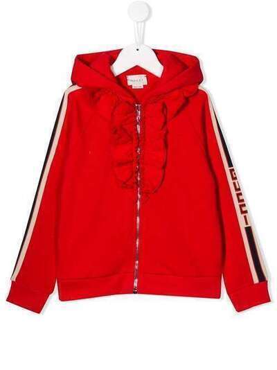 Gucci Kids куртка с капюшоном и оборками 544006XJAL0