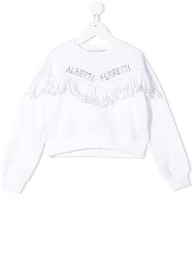 Alberta Ferretti Kids толстовка с бахромой 24301