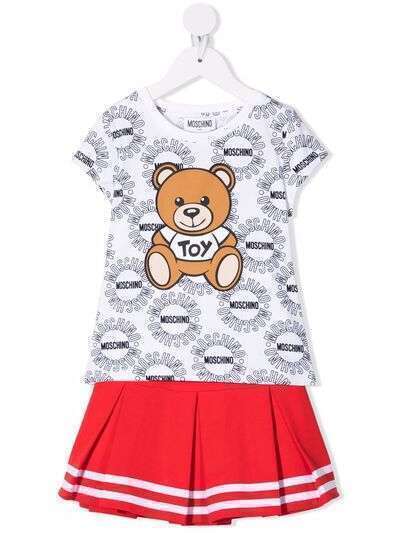 Moschino Kids комплект Teddy Bear из топа и юбки