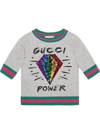 Gucci Kids толстовка с принтом бриллианта 479440X9B15