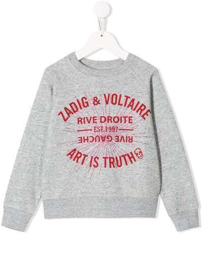 Zadig & Voltaire Kids декорированная толстовка Fame SITC7106E