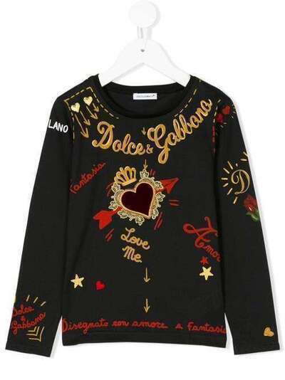 Dolce & Gabbana Kids толстовка с принтом L5JT8RG7LQD