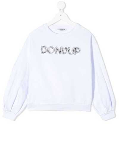 Dondup Kids толстовка с декорированным логотипом YF051ZA30