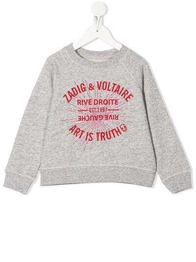 Zadig & Voltaire Kids толстовка с кристаллами X15212A35