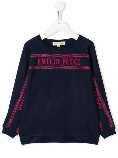 Emilio Pucci Junior джемпер с вышитым логотипом 9L9010LX410