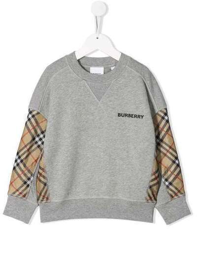 Burberry Kids толстовка со вставками в клетку Vintage Check 8011054