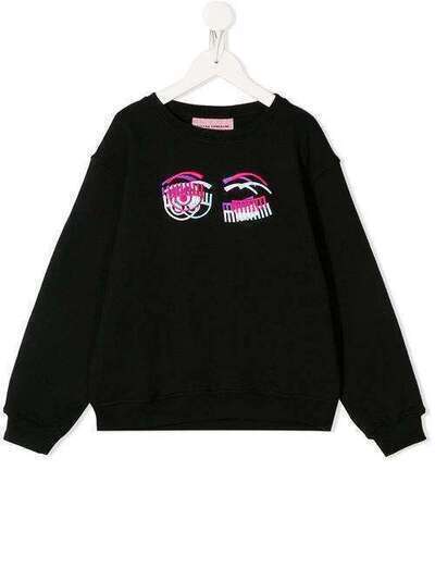 Chiara Ferragni Kids толстовка с вышивкой CFKF033B