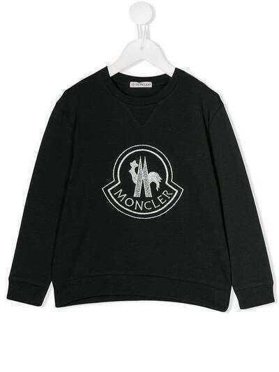 Moncler Kids толстовка с контрастным логотипом 807455087275