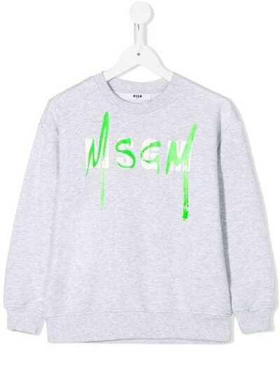 Msgm Kids толстовка с длинными рукавами и логотипом 22079