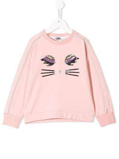 Karl Lagerfeld Kids декорированная толстовка Sleepy Choupette Z15214