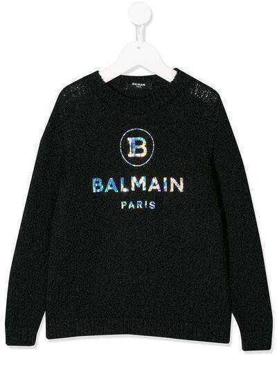 Balmain Kids толстовка с логотипом 6M9700MB520
