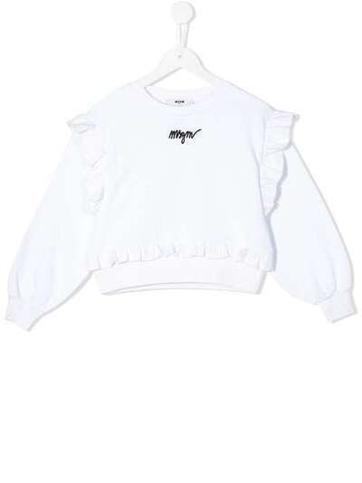 Msgm Kids толстовка с оборками 22222