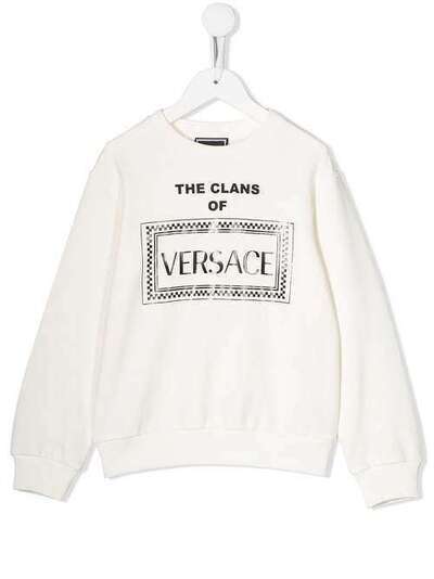 Young Versace толстовка свободного кроя с логотипом YC000135YA00078