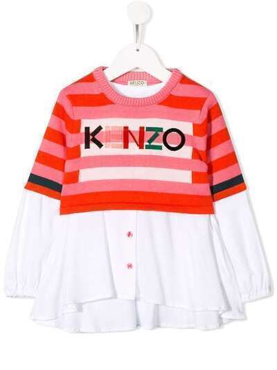 Kenzo Kids топ на пуговицах с логотипом KP1200801