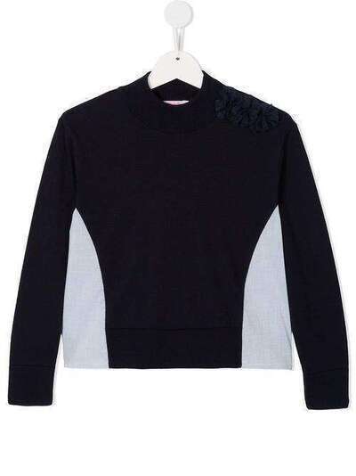 Familiar свитер с длинными рукавами контрастного дизайна 484241