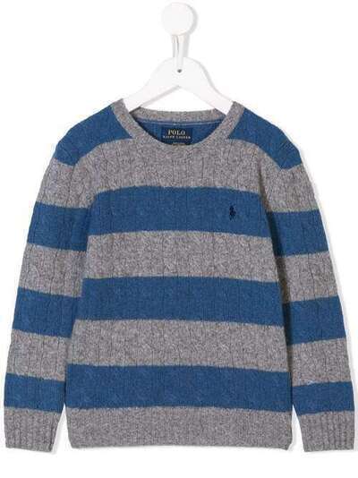 Ralph Lauren Kids striped knit jumper 322707496