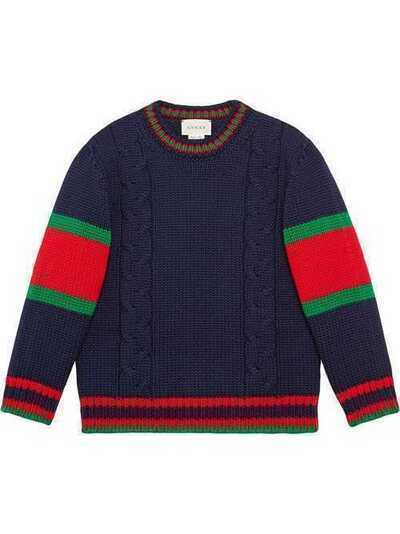 Gucci Kids Children's cable knit wool sweater 512526X1577