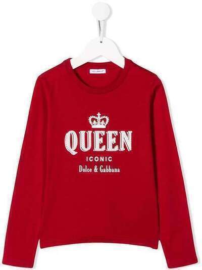 Dolce & Gabbana Kids джемпер с вышивкой Queen L5JTAYG7TBU