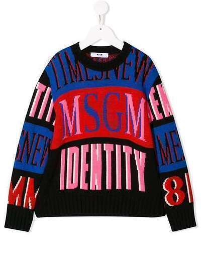 Msgm Kids трикотажный свитер с логотипом 20743
