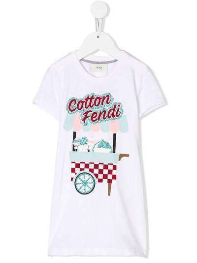 Fendi Kids cotton Fendi tunic JFI1317AJ