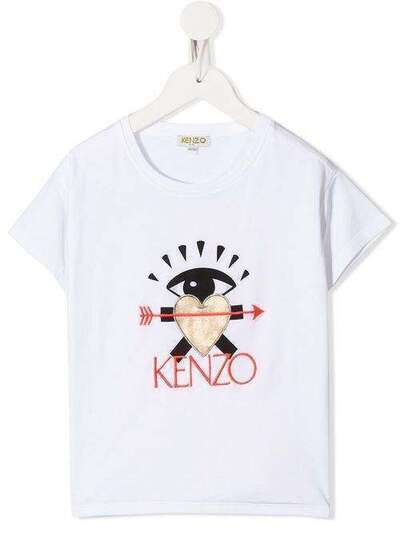 Kenzo Kids футболка с нашивкой KQ10148