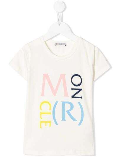 Moncler Kids футболка с круглым вырезом и логотипом 8C724108790A