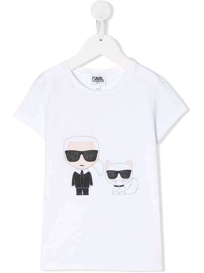 Karl Lagerfeld Kids футболка Karl & Choupette Ikonik Z1524910B