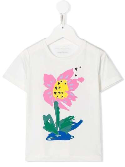 Stella McCartney Kids футболка с цветочным принтом 588684SOJ07