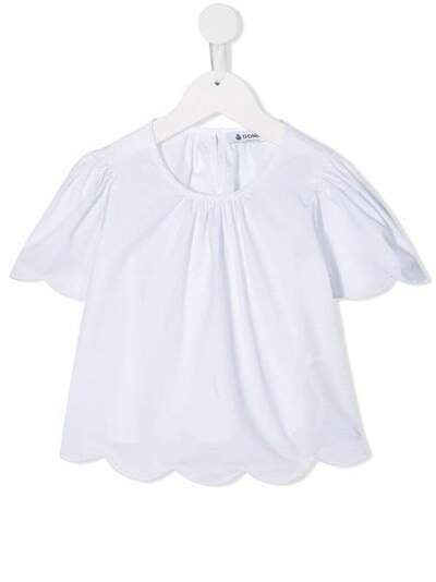 Dondup Kids футболка с круглым вырезом и фестонами YC185TY0005K