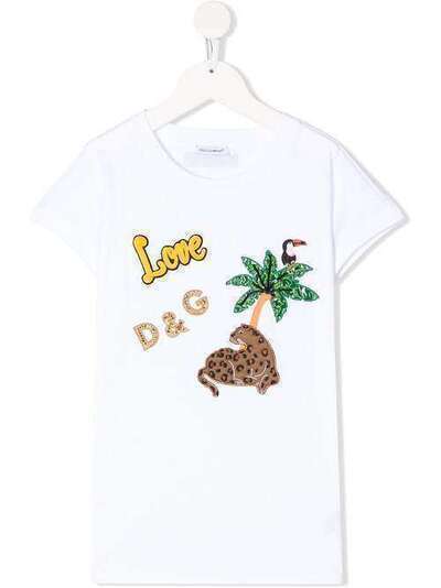 Dolce & Gabbana Kids футболка с нашивками L5JTCVG7WOP