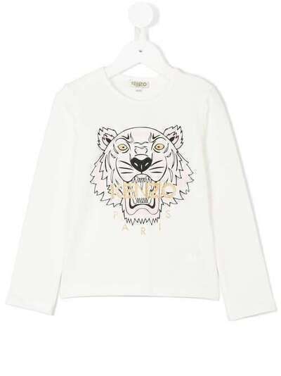 Kenzo Kids футболка с принтом тигра KK1001811K