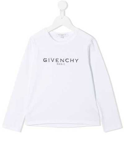Givenchy Kids топ из джерси с логотипом H1512810B