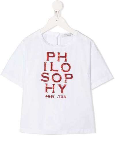 Philosophy Di Lorenzo Serafini Kids футболка с круглым вырезом и логотипом из пайеток PJCA33CA244