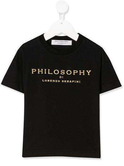Philosophy Di Lorenzo Serafini Kids футболка с вышитым логотипом PJTS29JE138VH007