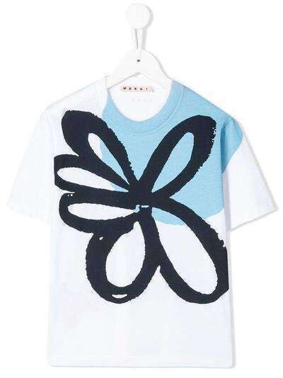 Marni Kids футболка с цветочным принтом BKMBM002MWBK0HZ