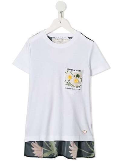 Oscar De La Renta Kids топ с цветочным принтом 20SGE7109MONVM