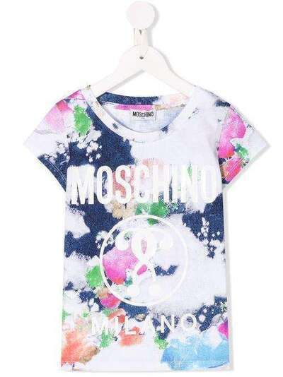 Moschino Kids футболка с принтом тай-дай HHM02OLBB29
