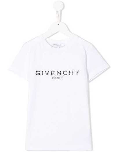 Givenchy Kids футболка с контрастным логотипом H2514710B