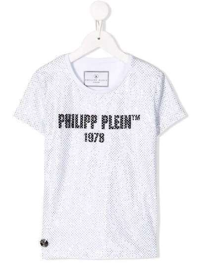 Philipp Plein Junior футболка SS Crystal с круглым вырезом A19CGTK0448PJY002N