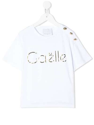 Gaelle Paris Kids футболка с логотипом металлик 2746M0262