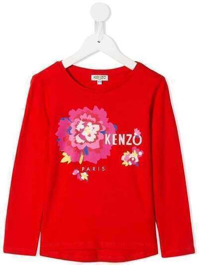 Kenzo Kids футболка с цветочным принтом KP1006838
