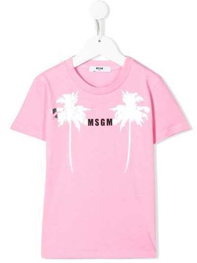 Msgm Kids футболка с логотипом 22474
