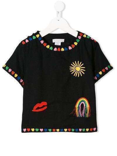 Stella McCartney Kids футболка с нашивками 588403SOKC6