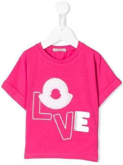 Moncler Kids футболка Love с логотипом 80751058790A