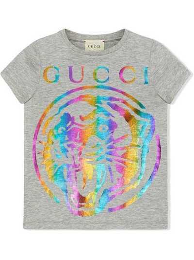 Gucci Kids футболка с принтом тигра 554879XJAOV