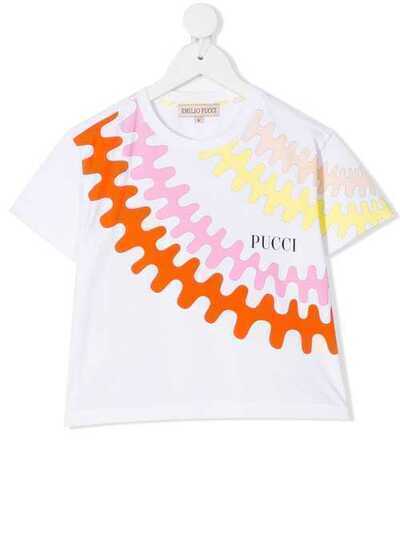 Emilio Pucci Junior футболка с абстрактным принтом и короткими рукавами 9M8031MC960