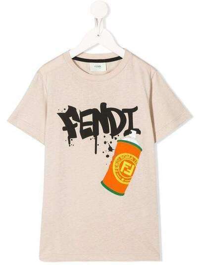 Fendi Kids футболка с логотипом JMI3147AJ