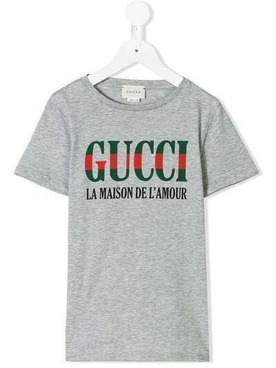 Gucci Kids футболка с принтом логотипа 526775X3O74