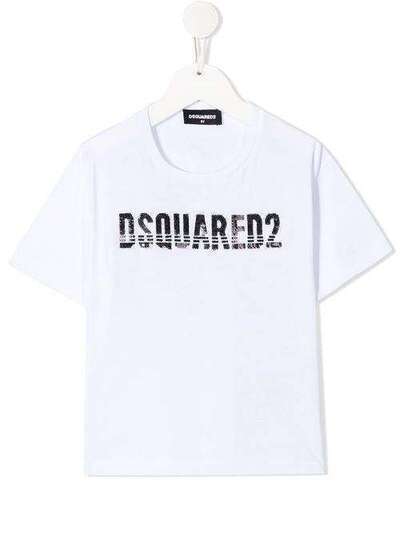 Dsquared2 Kids футболка с логотипом из пайеток DQ04BUD00MM