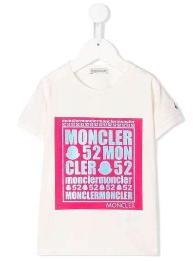 Moncler Kids футболка Moncler 52 с логотипом 8C710108790A